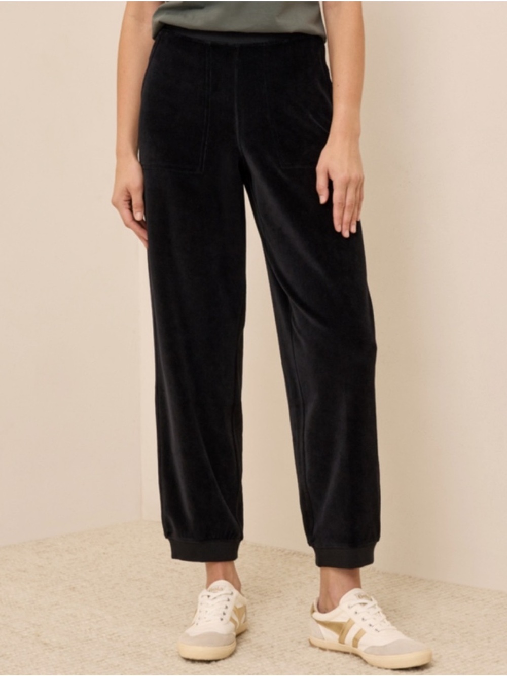 Pact 100% Organic Cotton Pure Velour Relaxed Sweatpants Black Sustainable Comfy